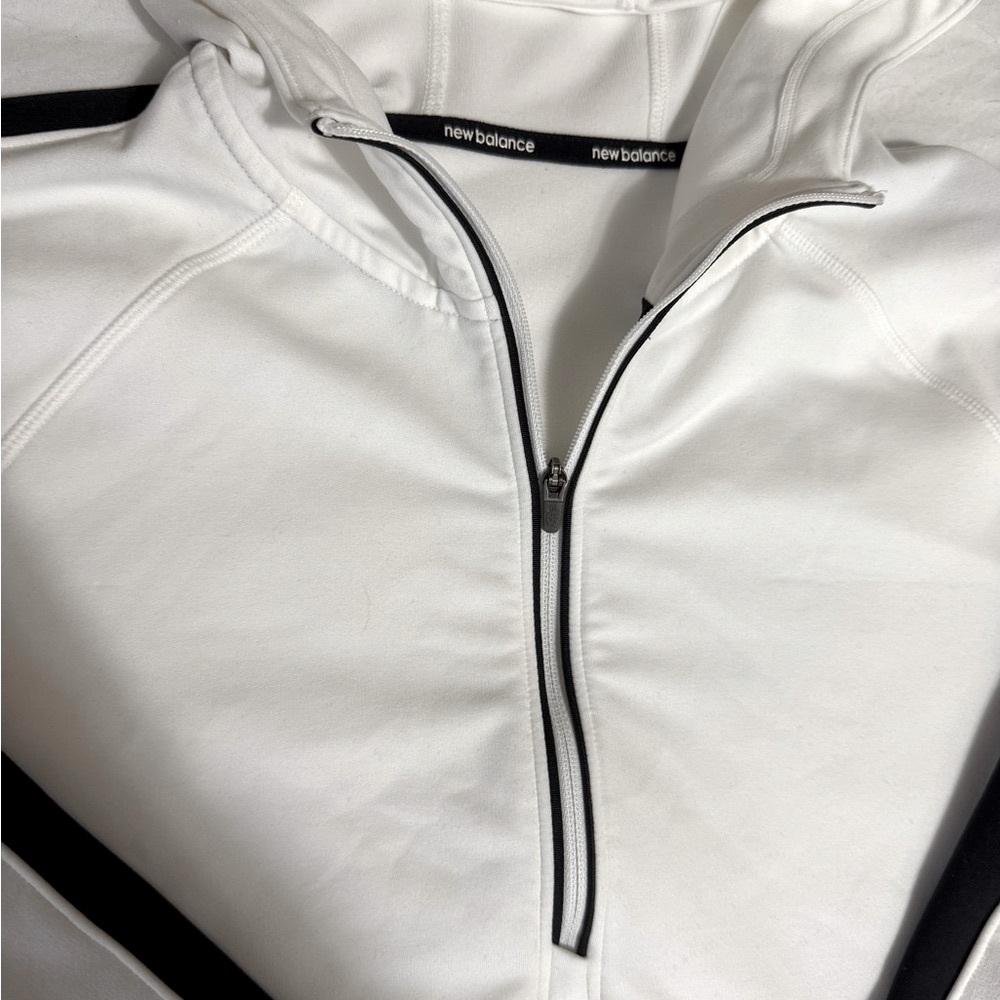 New Balance Black and White Nationals Quarter-Zip Sweatshirt - Picture 4 of 5